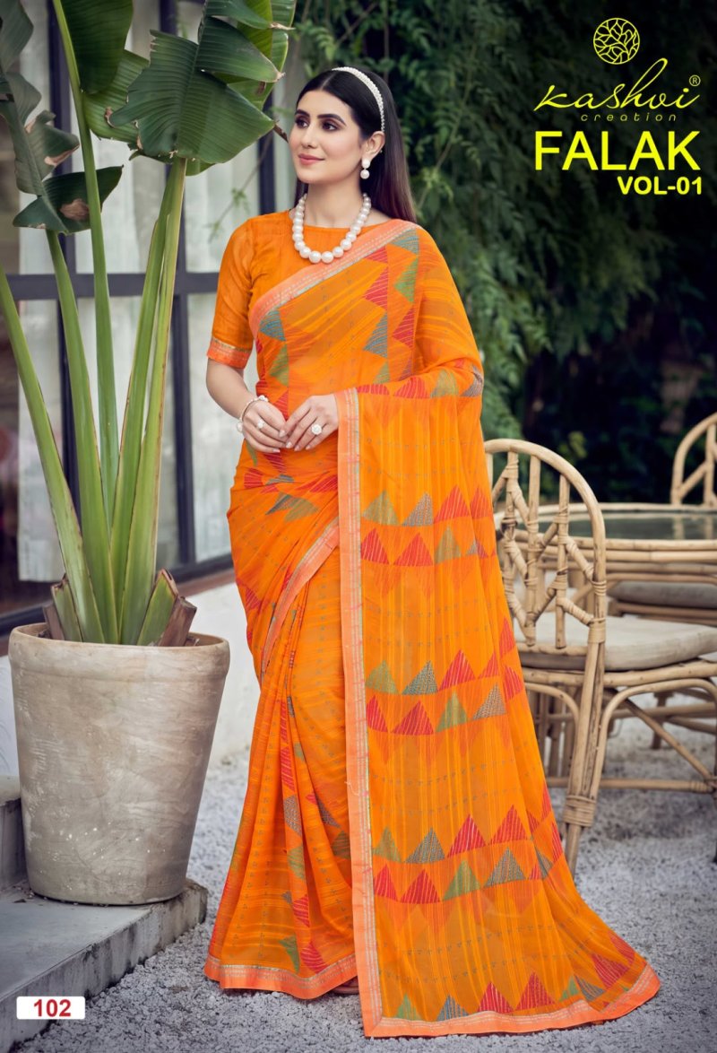 Falak Vol 1 By Kashvi Georgette Fancy Printed Saree